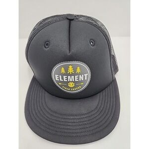 Element Skateboard Men's Endure The Elements Black Snapback Hat Cap Mesh